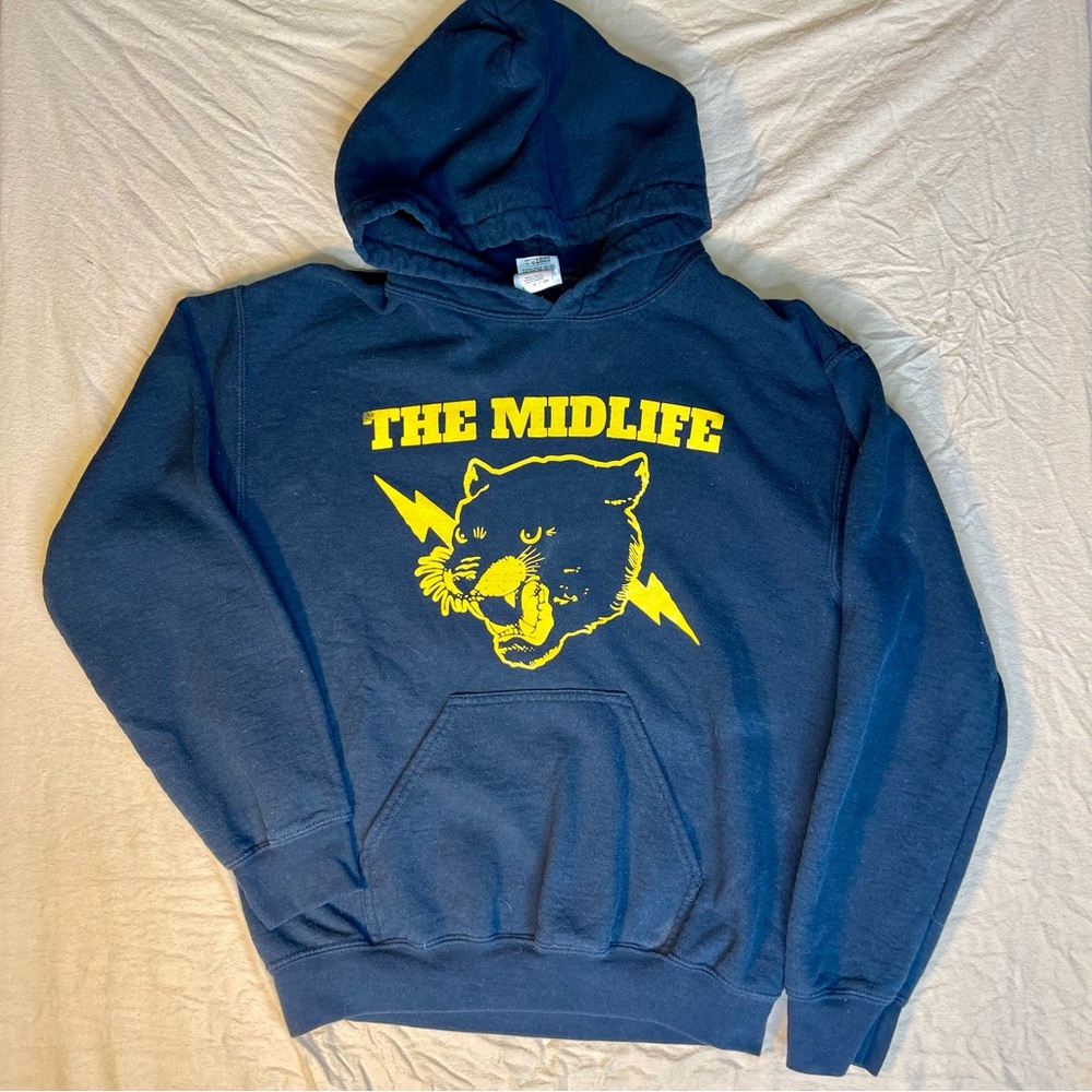 The Midlife Springfield Missouri Epic Merch Cat Lightning Pullover Hoodie Small